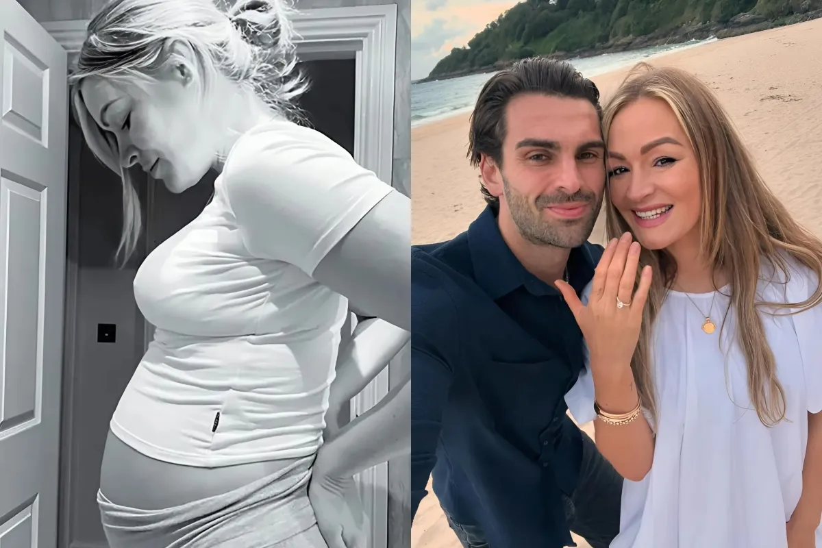 Laura Woods glows in first pic of growing baby bump as newly-engaged star prepares for motherhood with ngocc