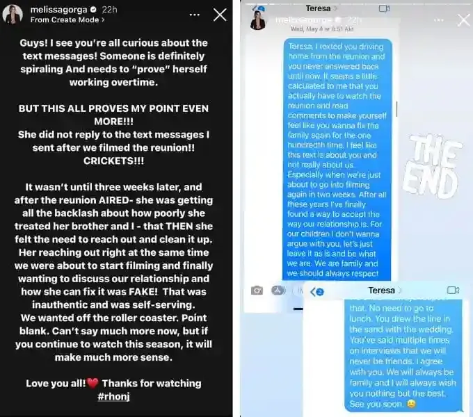 Melissa Gorga Slams “Fake” Teresa Giudice After Text Messages Leak