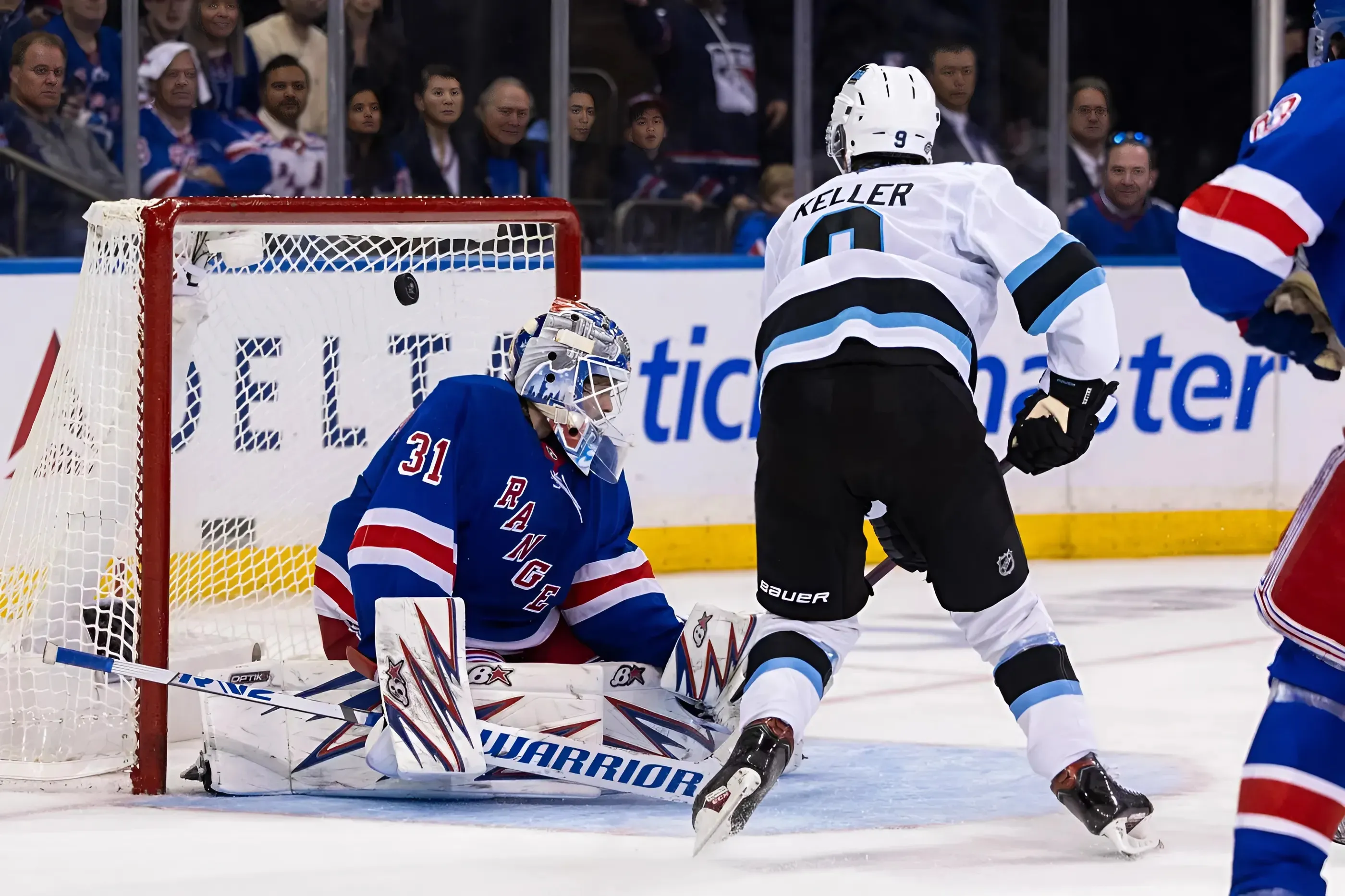 Rangers fall in overtime in high-scoring shootout loss to Utah in home opener-quang