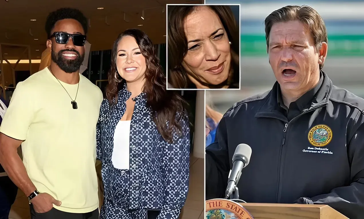 Miami Dolphins star's wife is called a  'white, snowflake, gold-digger' over Ron DeSantis-Kamala Harris spat