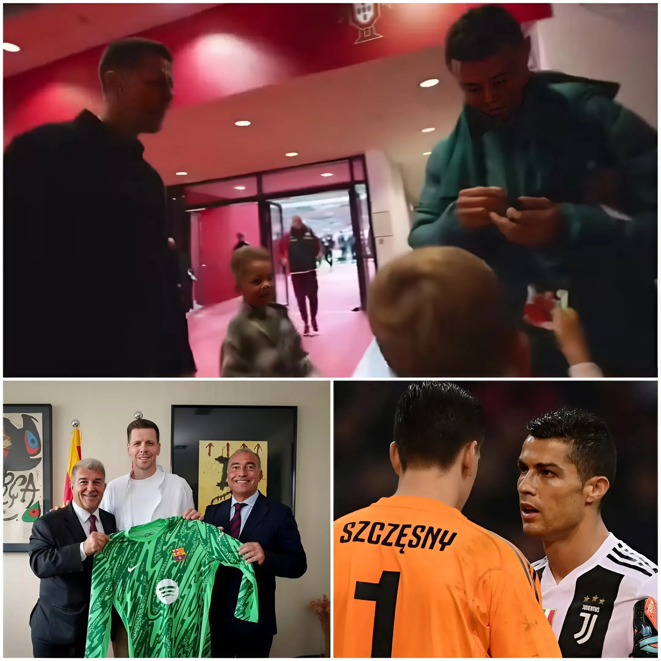 Cristiano Ronaldo le lanza una indirecta a Wojciech Szczesny durante una reunión de las ex estrellas de la Juventus después del sorprendente traspaso del portero al Barcelona, ​​solo 36 días después de anunciar su retiro.