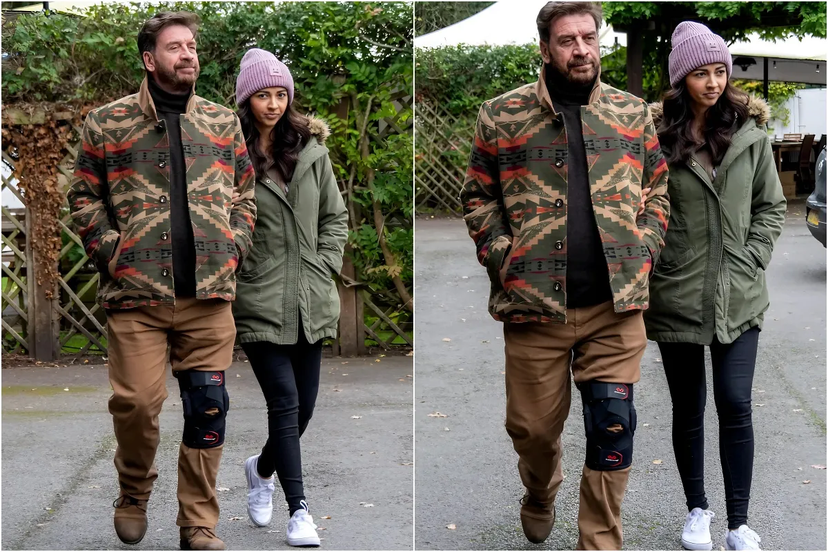 Strictly’s Nick Knowles spotted with knee in brace as he steps out with fiancee Katie Dadzie after Luba ‘clash’ liennhi