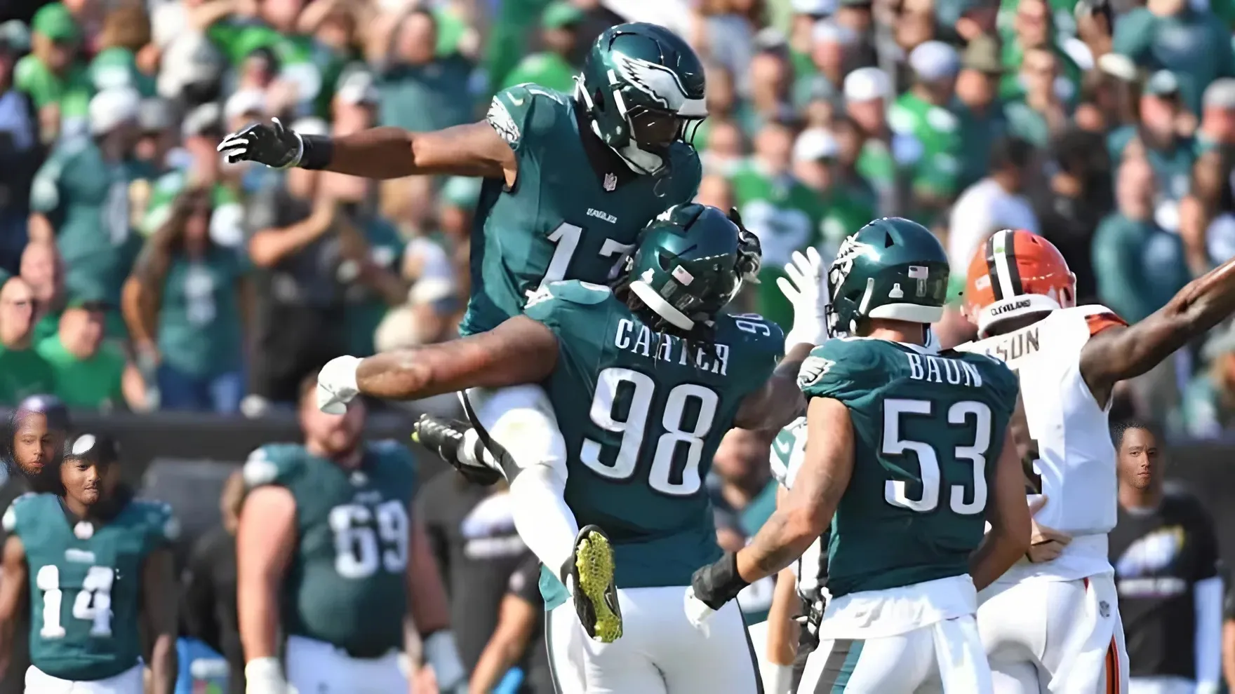 Cooper DeJean reveals special moment with Quinyon Mitchell after Eagles’ win over the Browns