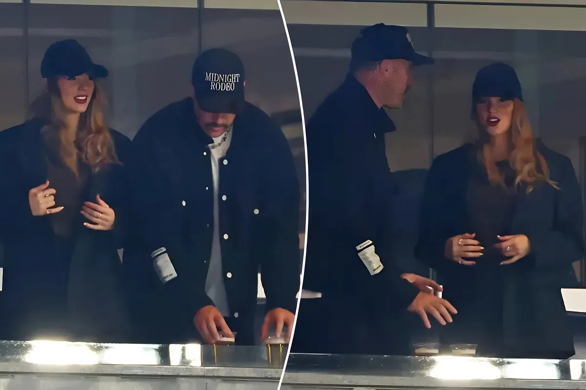 Taylor Swift, Travis Kelce share some beers in Yankee Stadium suite during ALCS Game 1 - lulu