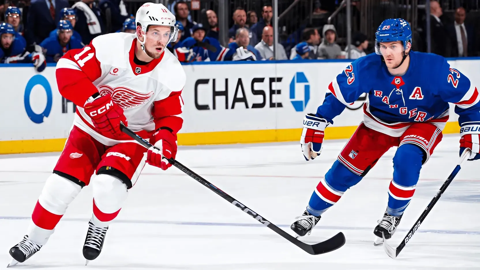 RECAP: Red Wings fall on the road to Rangers, 4-1