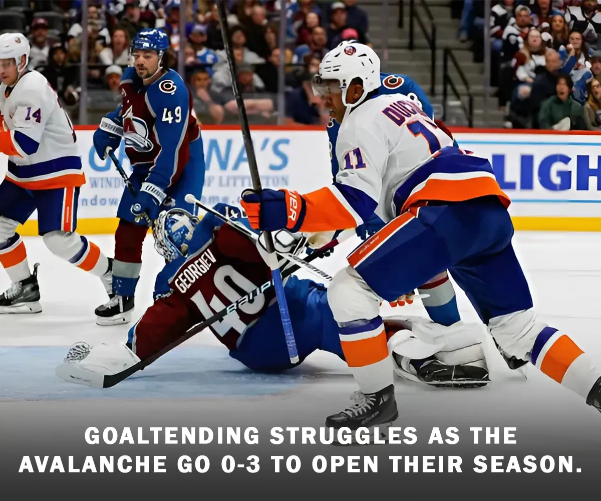 Goaltending Struggles As The Avalanche Go 0-3 To Open Their Season.