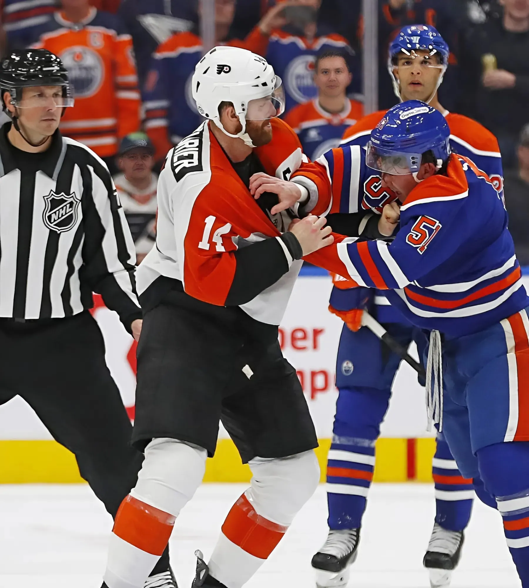 Oilers Respond With Two Fights from Troy Stecher and Corey Perry After Hit on Stuart Skinner