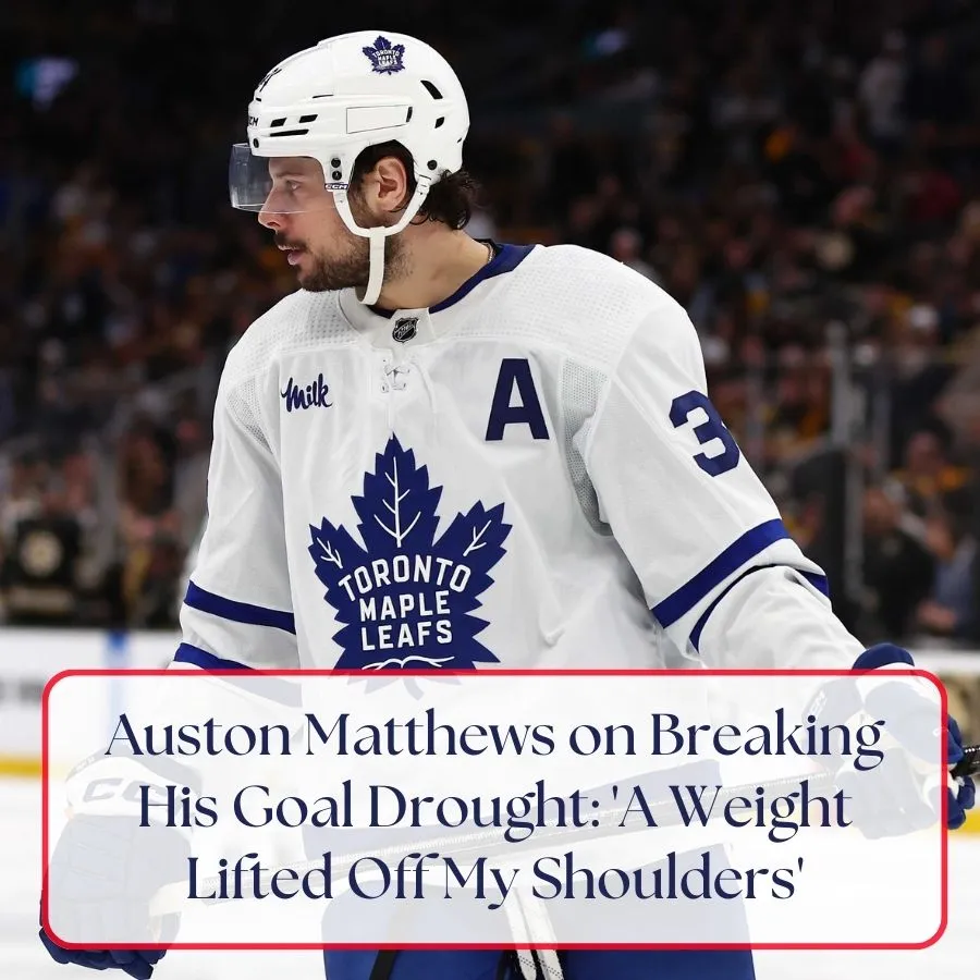 Auston Matthews on Breaking His Goal Drought: 'A Weight Lifted Off My Shoulders'