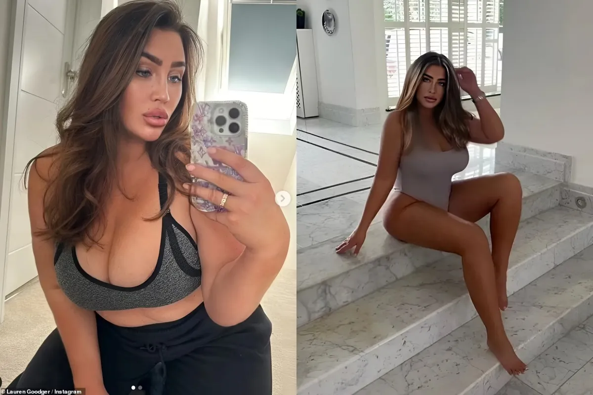 Lauren Goodger puts on a VERY busty display in tight grey crop top as she poses for sizzling snaps ngocc