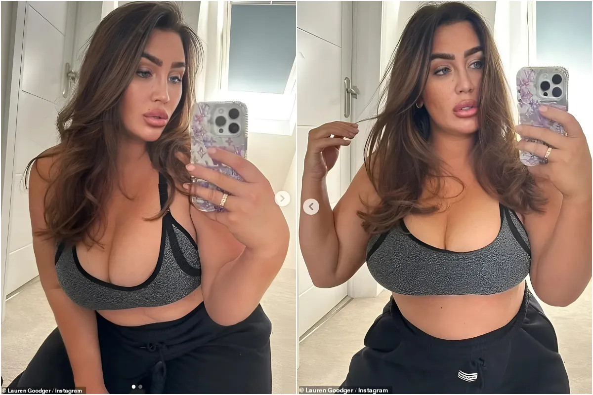 Lauren Goodger puts on a VERY busty display in tight grey crop top as she poses for sizzling snaps liennhi