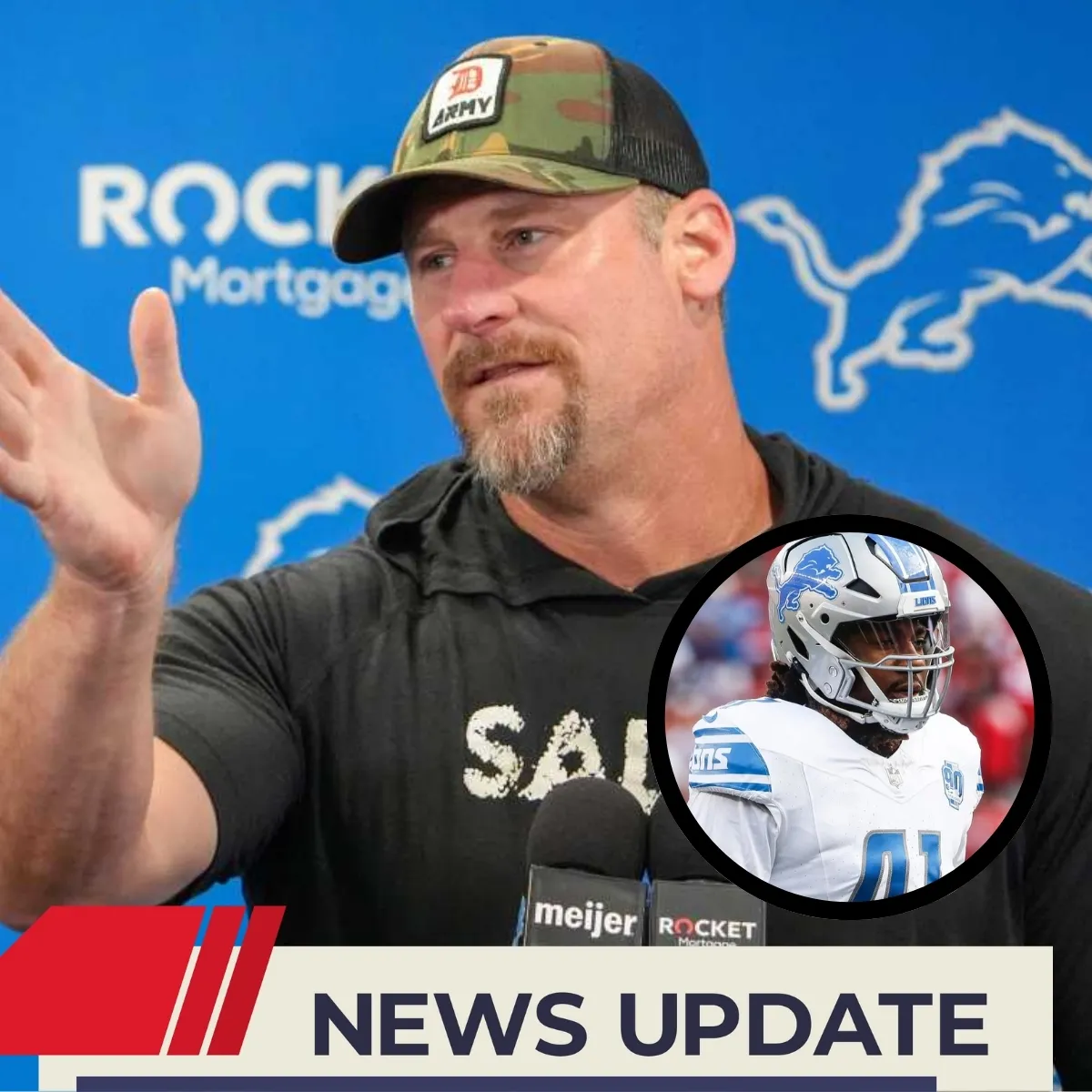 Where is James Houston? Lions head coach Dan Campbell gives his thoughts on Houston getting time with Aidan Hutchinson out