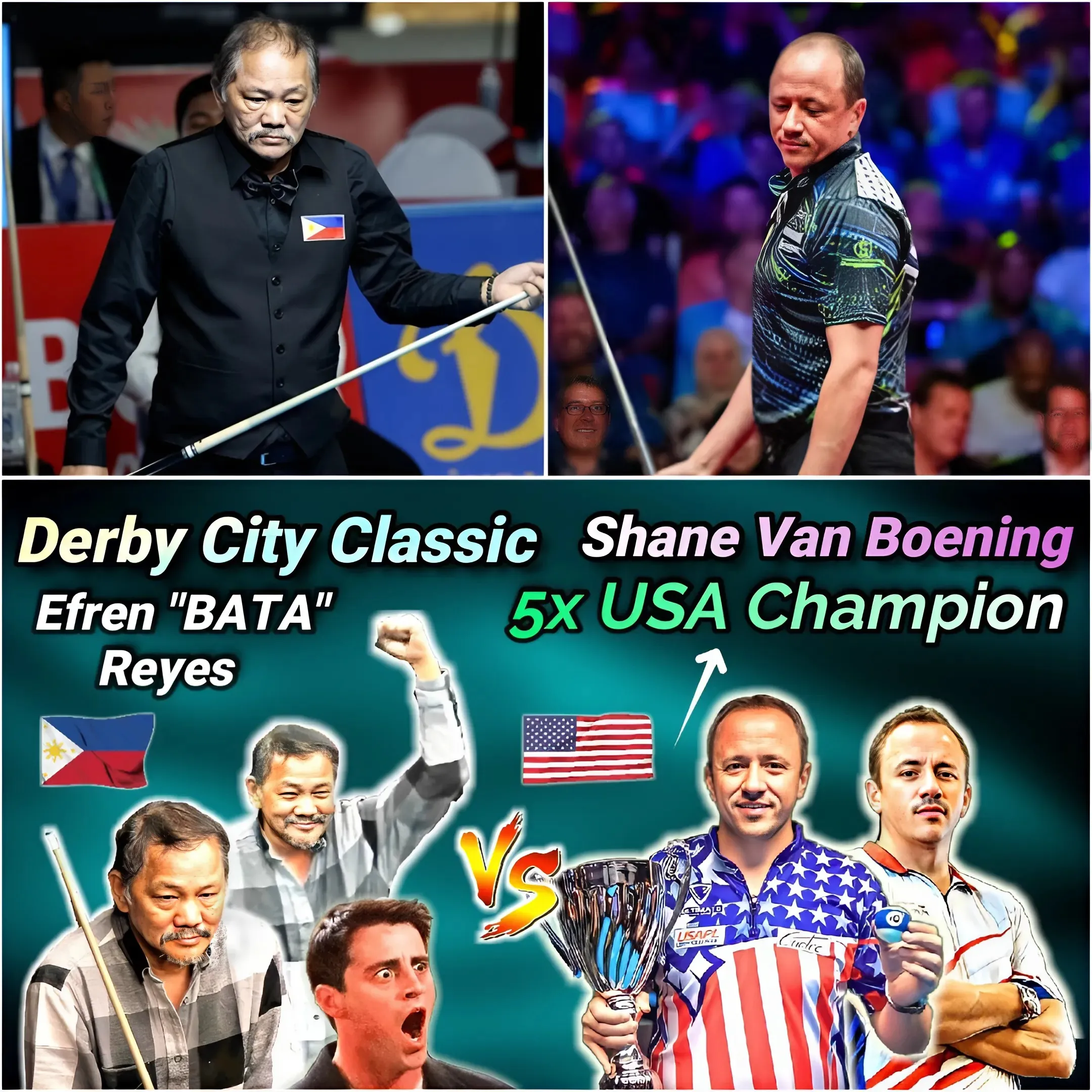 Efren Reyes shocks with cue ball control skills, leaving US champion in awe!