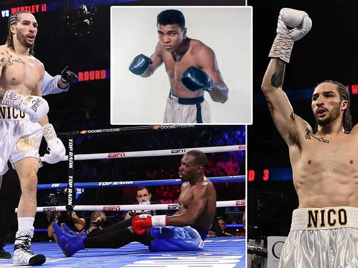 Boxer dressed as Muhammad Ali was knocked down and lost for the first time in his career to Gervonta Davis’ last KO victim