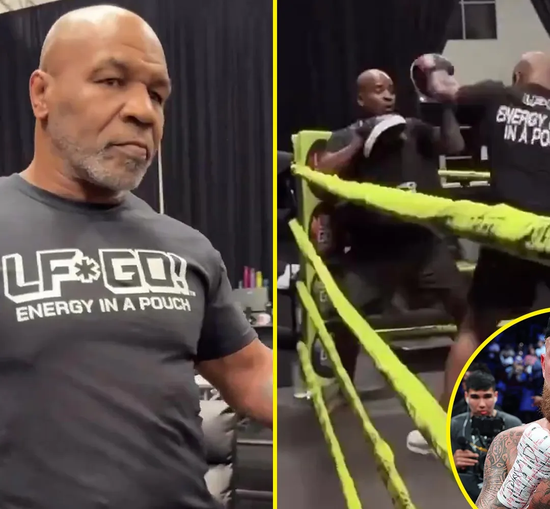 Mike Tyson's threat to Jake Paul in training video "going to f*** him up"