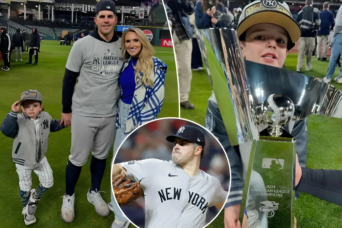 Carlos Rodón takes in Yankees’ ALCS win with wife Ashley and kids: ‘Next stop, World Series’ - lulu