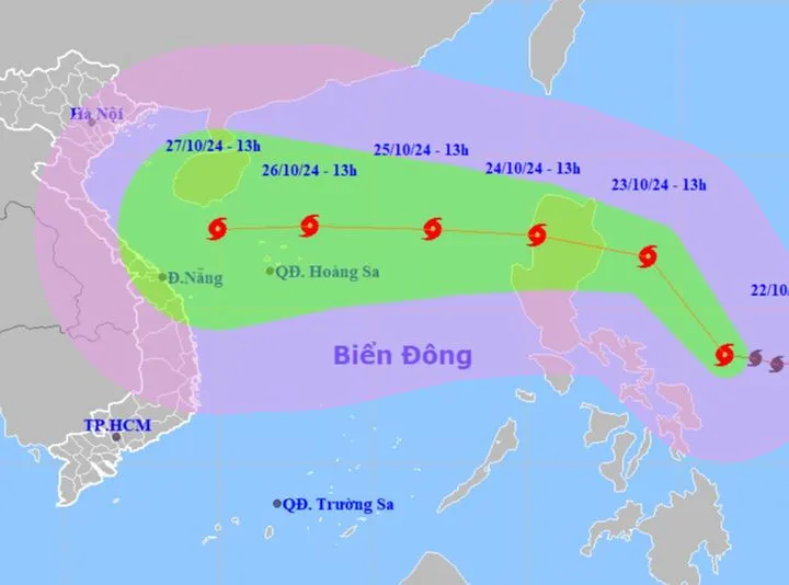 Sáng mai, b;ão Tami sẽ g;iật cấp 14, sóng biển cao 6-8 m, hướng vào Việt Nam