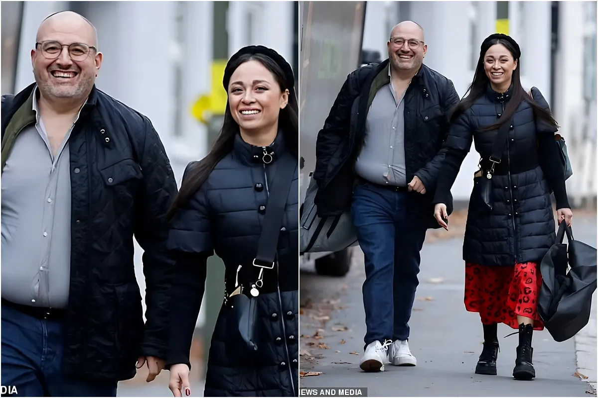 Strictly's Wynne Evans and Katya Jones put on a united front while leaving rehearsals amid claims 'bosses gave the duo an extra chaperone' after 'wandering hand' incident liennhi