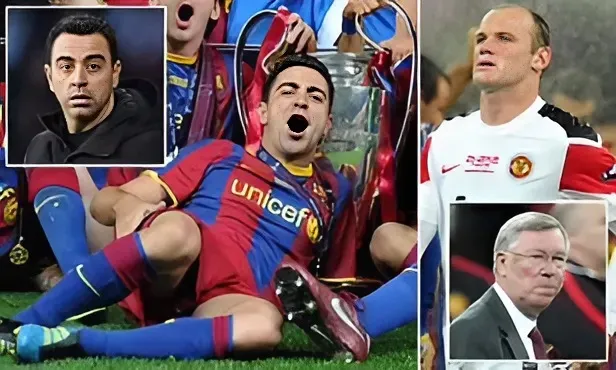 Xavi es uno de los enemigos más antiguos del Manchester United, que dejó 'mareado' a Sir Alex Ferguson en el 'carrusel' del Barcelona en DOS finales de la Liga de Campeones e hizo que Wayne Rooney pidiera clemencia.