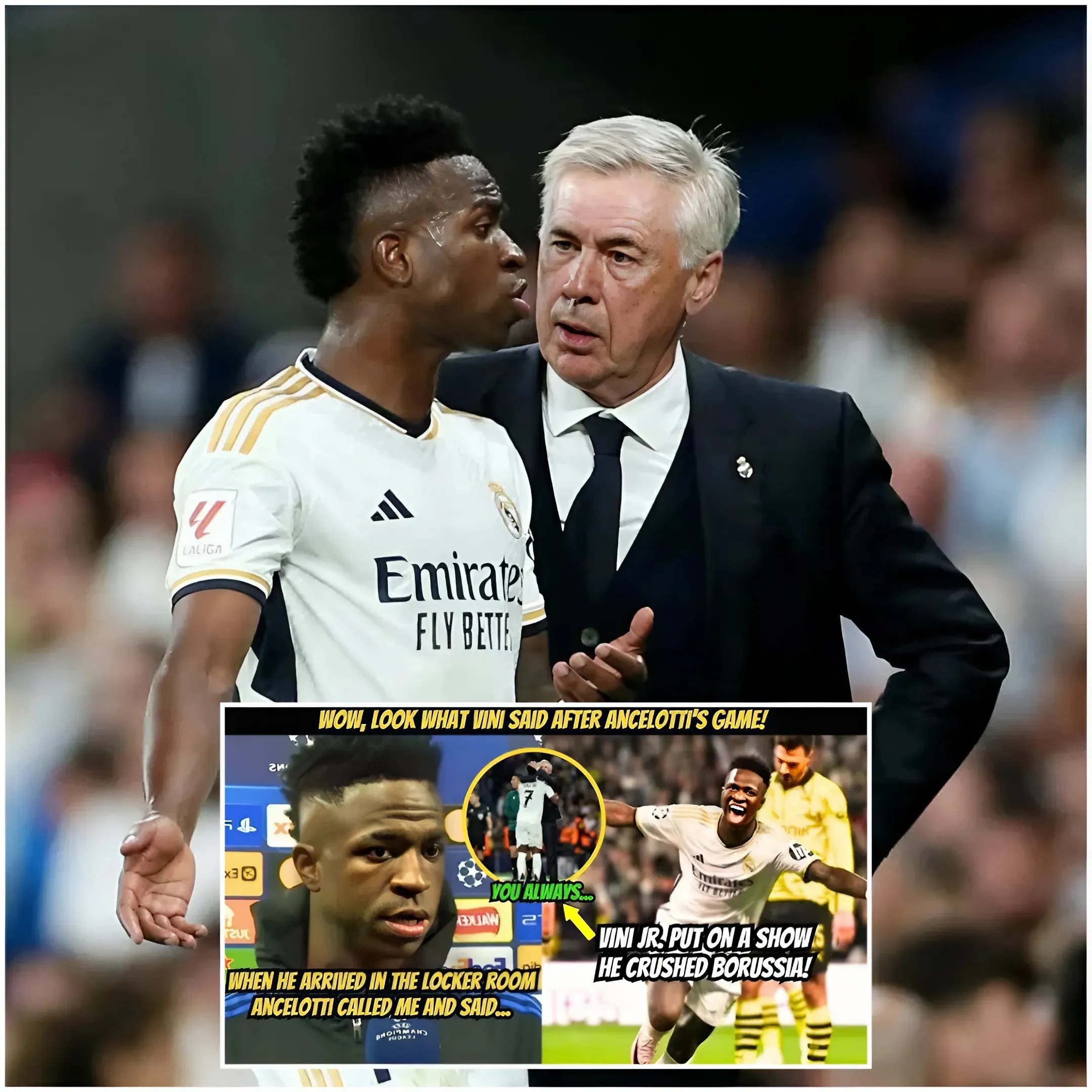 🚨"IMPACTANTE Vinicius Junior HUMILLA al Dortmund con HISTÓRICO Hat-Trick y Ancelotti REVELA