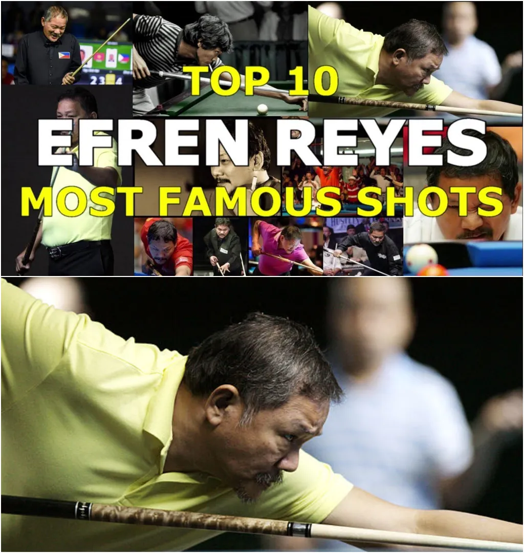 Legendary Shots! Discover Efren Reyes' 10 Most Epic Shots You Won't Believe!