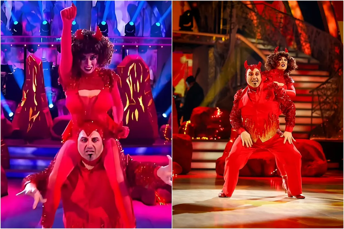 Strictly's Wynne Evans laughs off controversy by dressing as the DEVIL for Halloween week - but fans claim he was 'missing' for most of the episode liennhi