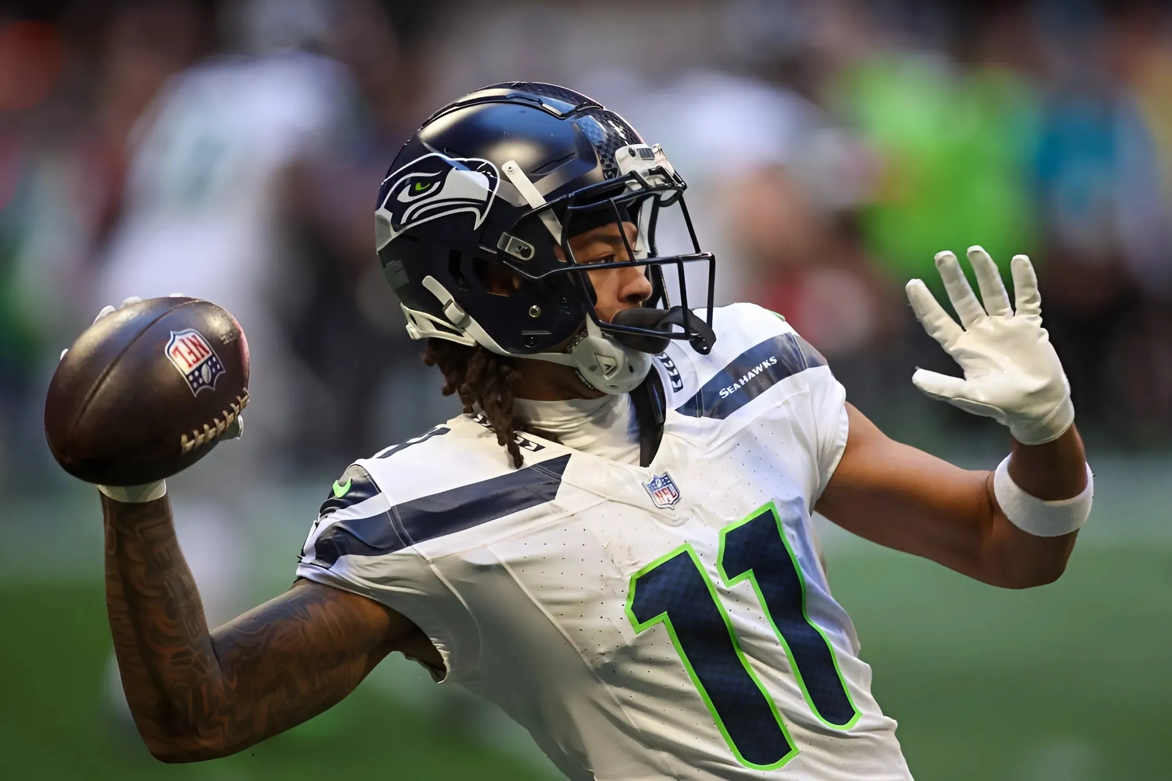 DK Metcalf doubtful. So Jaxon Smith-Njigba won’t just be throwing for Seahawks vs Bills