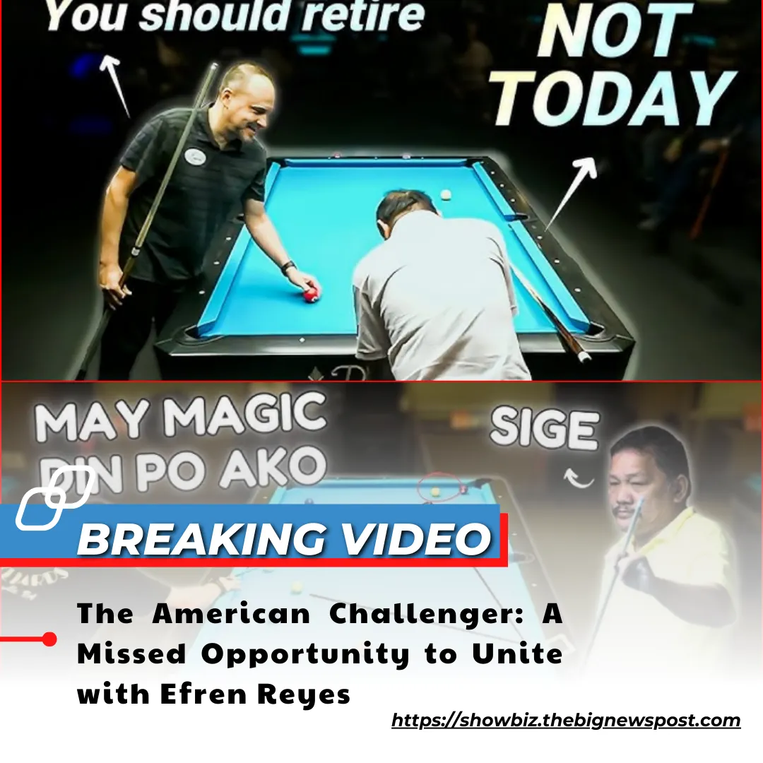 The American Challenger: A Missed Opportunity to Unite with Efren Reyes