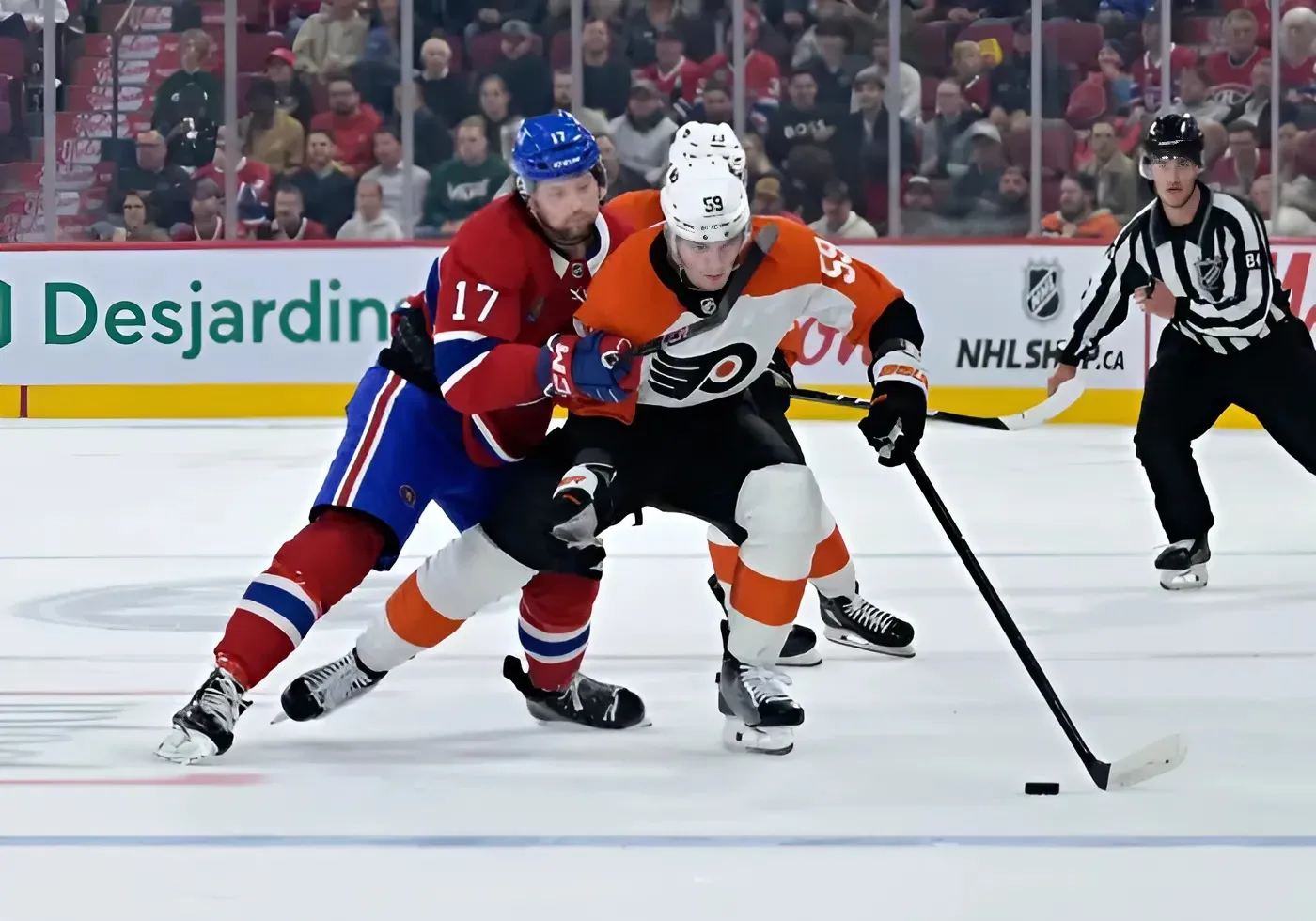 Philadelphia Flyers losing Montreal Canadiens with 4-3