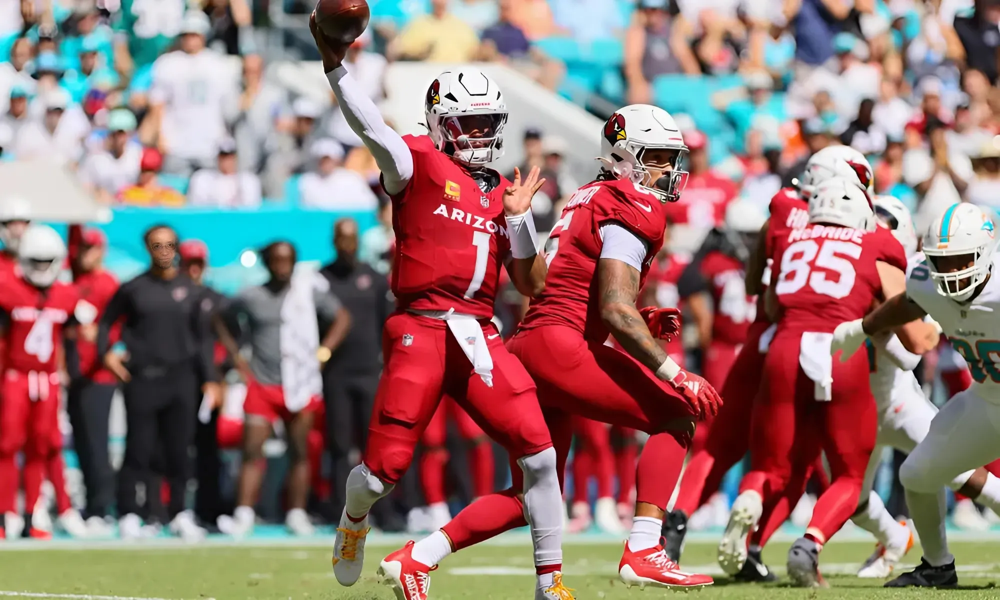 Trio of Kyler Murray, Marvin Harrison Jr., Trey McBride comes up big vs. Dolphins