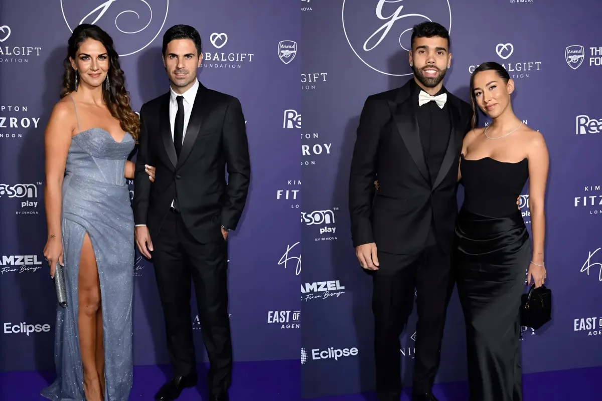 Mikel Arteta and his wife lead Arsenal stars and their stunning Wags on red carpet at gala a day after ngocc