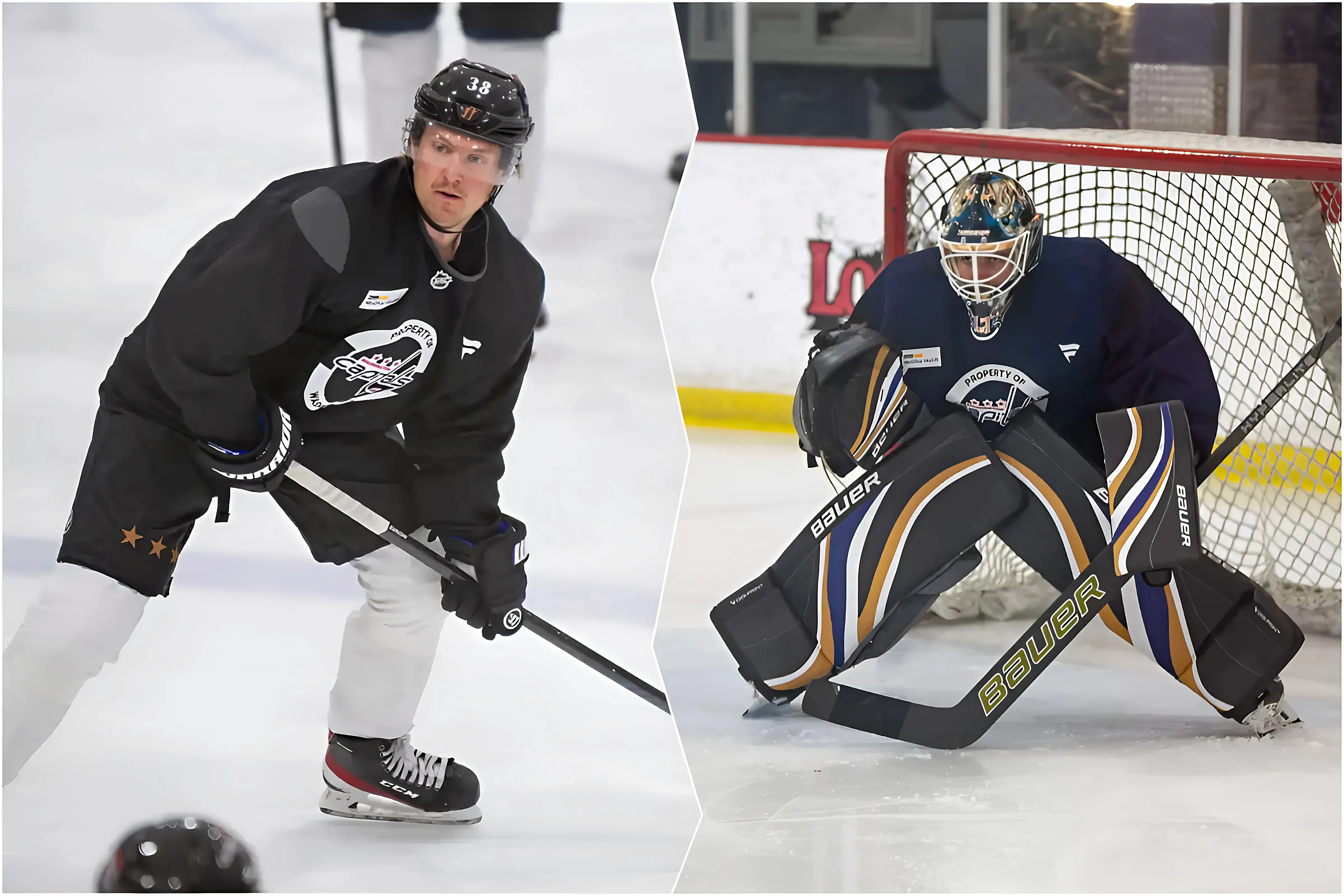 Washington Capitals work in new Screaming Eagle gear during practice trucc