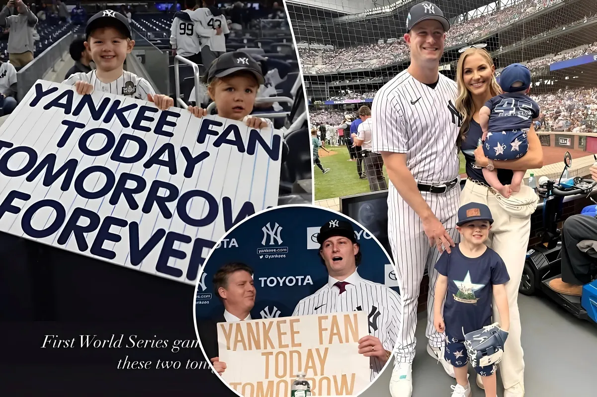 Gerrit Cole’s wife reveals how kids honored Yankees ace with iconic sign during World Series - lulu