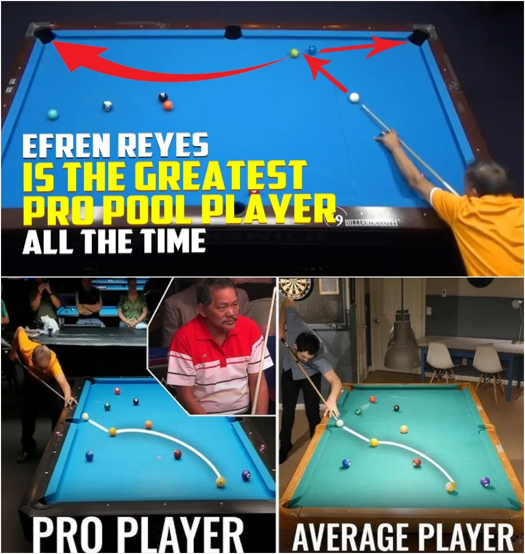 Here are some reasons why Efren Reyes is considered the greatest professional pool player of all time.