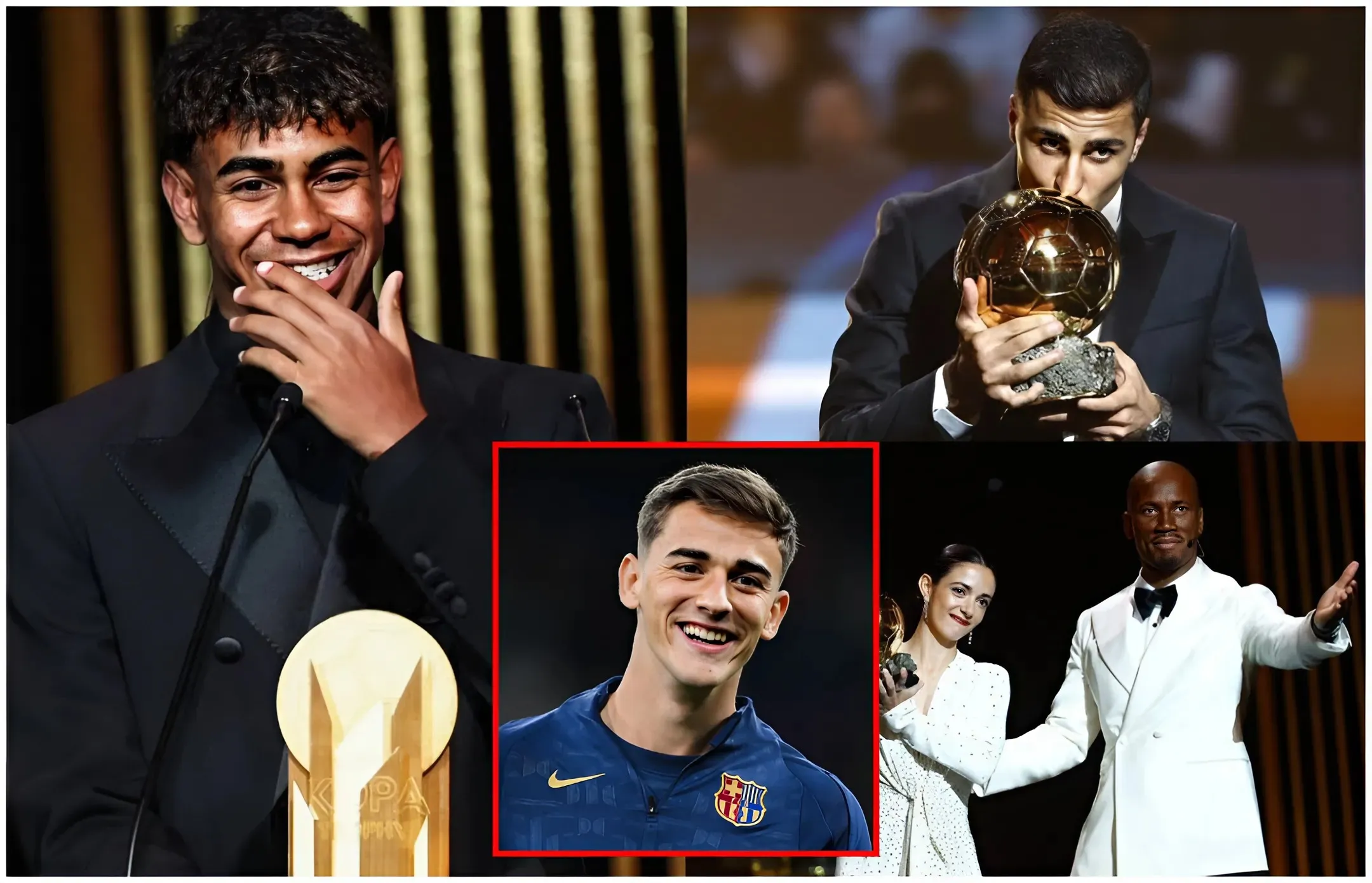 Gavi's surprising reaction to Rodri winning the Ballon d'Or and Lamine Yamal winning the Kopa Trophy