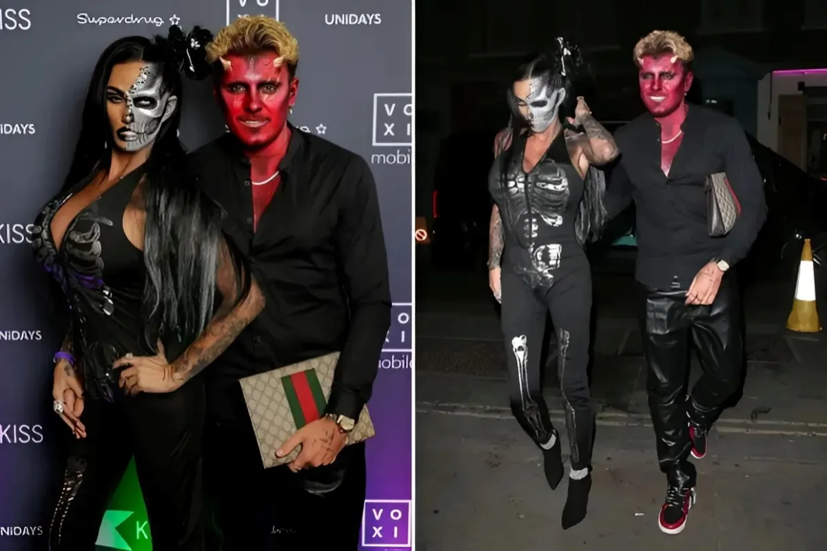 Katie Price stuns in plunging bodysuit as she and JJ Slater step out for Halloween party after split ngocc