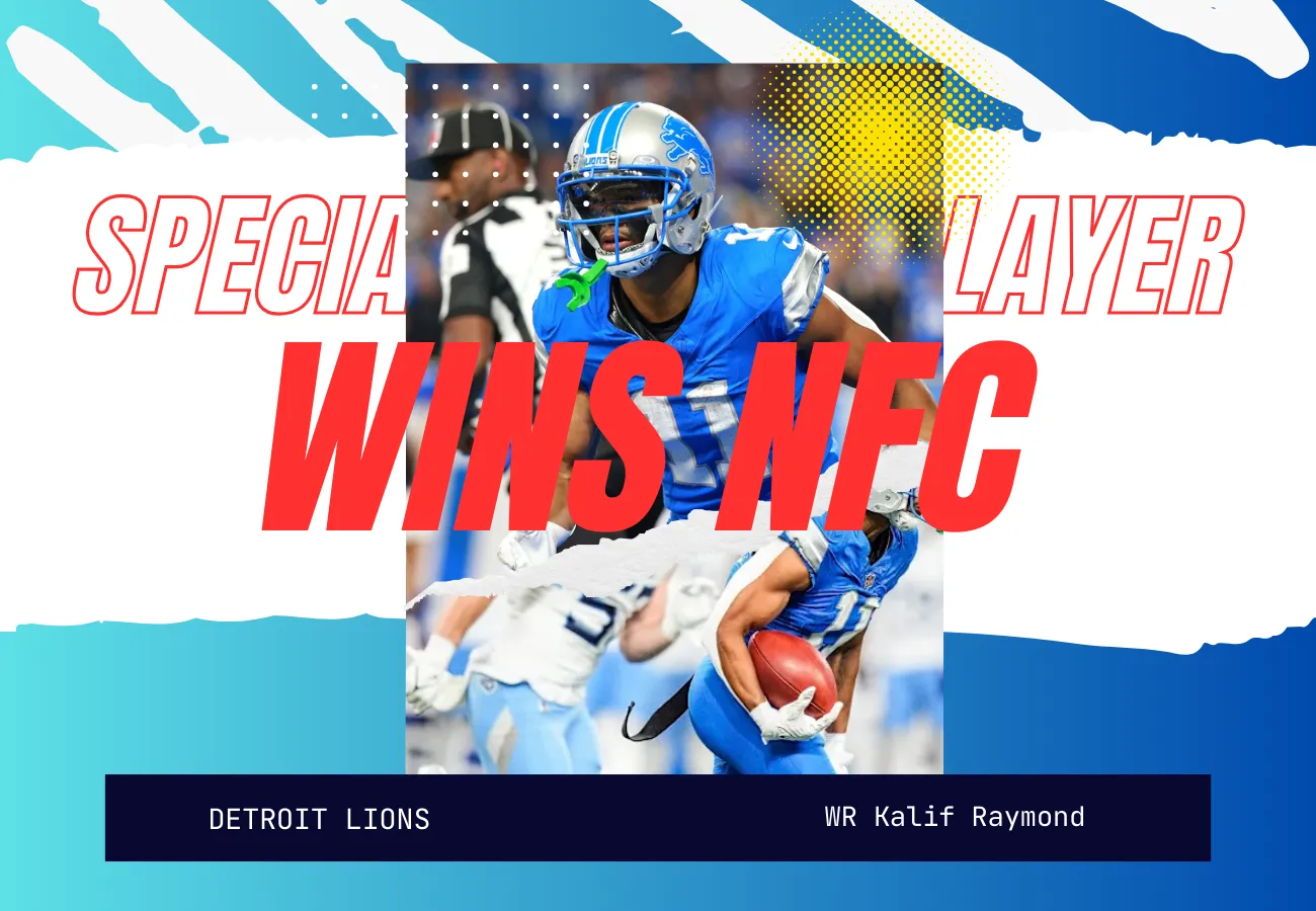 Lions WR Kalif Raymond wins NFC Special Teams Player of the Week for Week 8