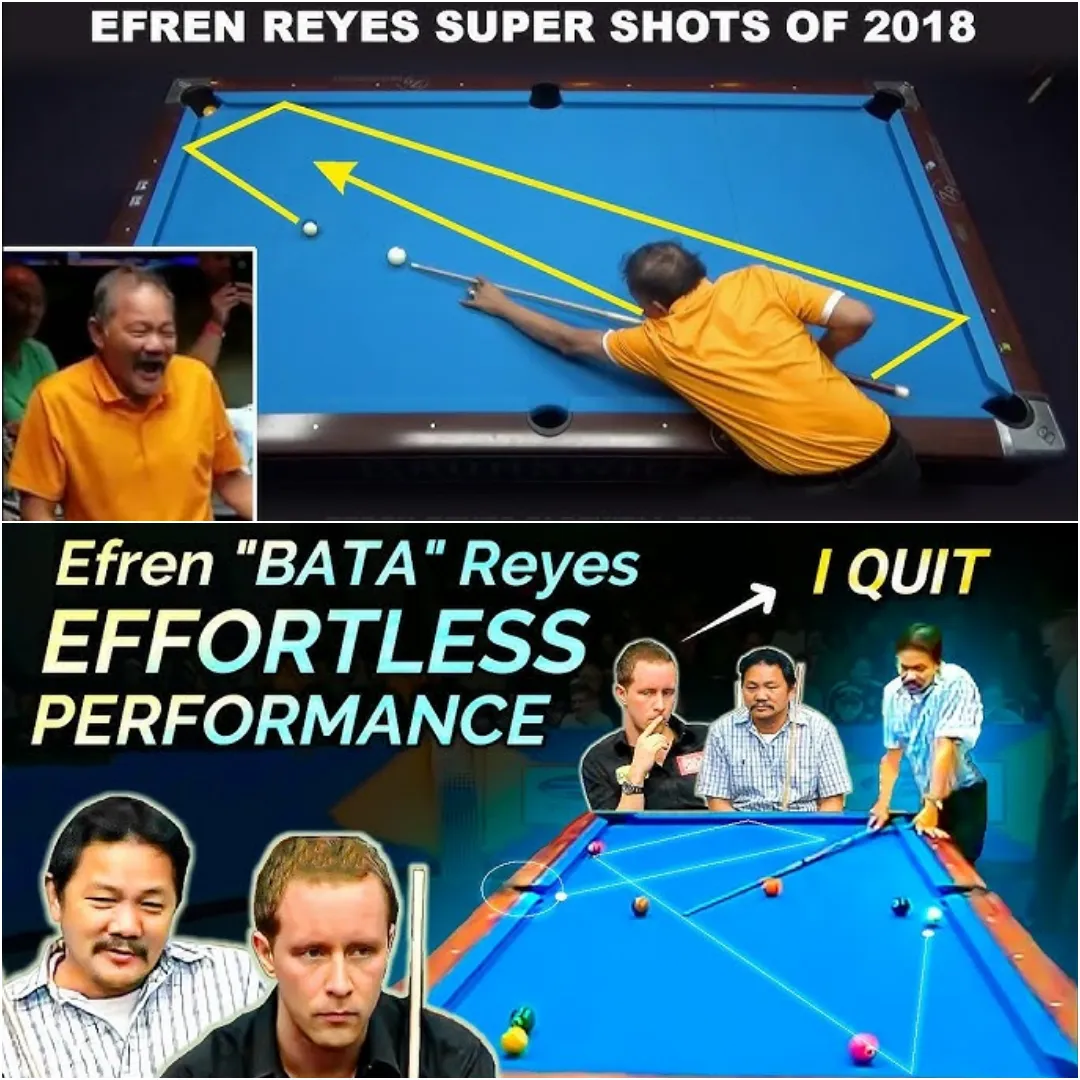 Whether it's in 8 ball or 9 ball pool, Reyes has consistently wowed audiences with his jaw-dropping shots that seem almost impossible to pull off.