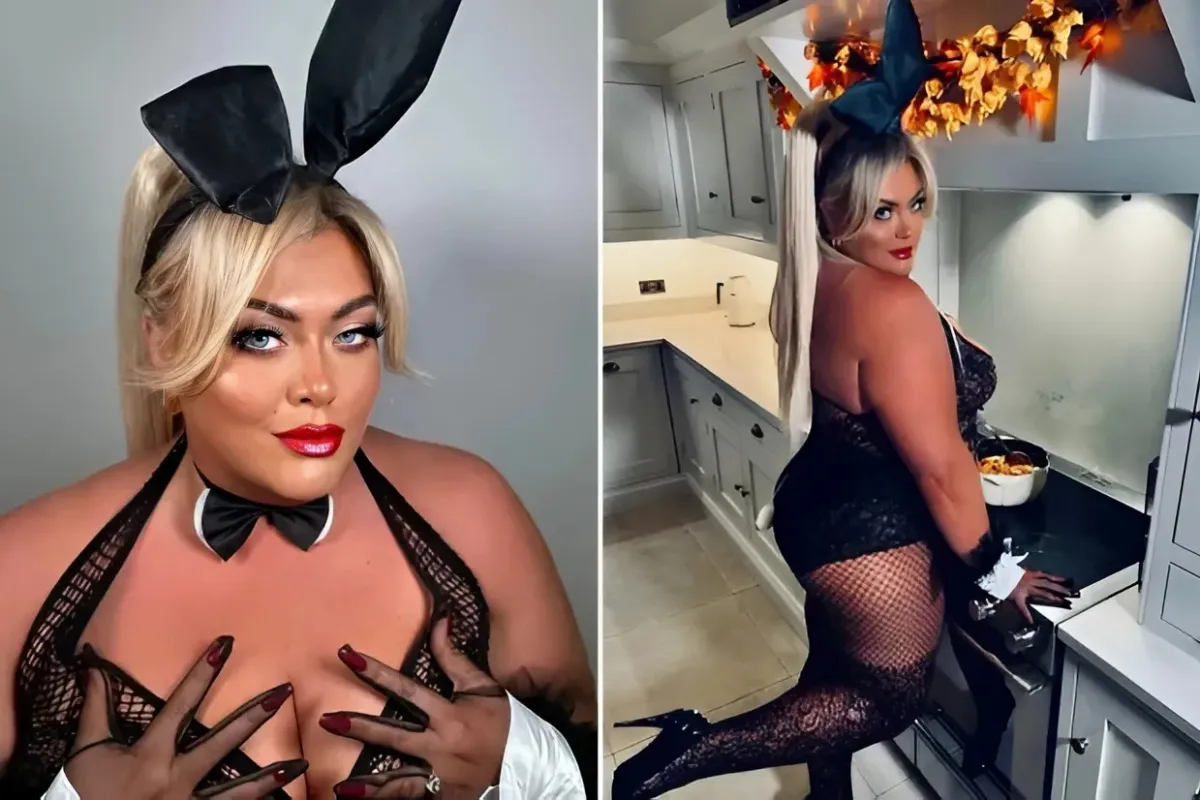 Gemma Collins stuns fans as she strips to lace leotard, fishnet tights and sexy bunny ears for VERY racy ngocc