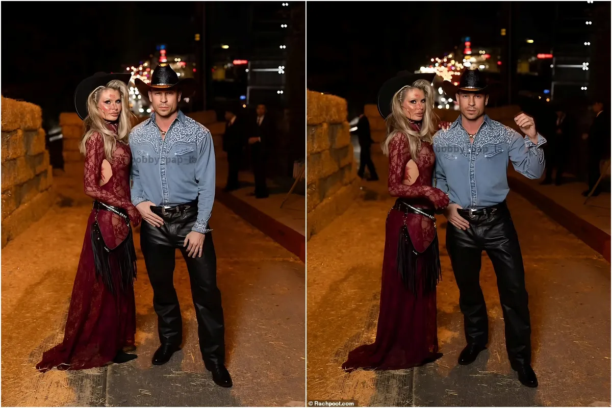 Chloe Sims leaves NOTHING to the imagination as she joins her cowboy cousin Joey Essex at Vas J Morgan and Michael Braun's Hollywood A-list Halloween bash liennhi