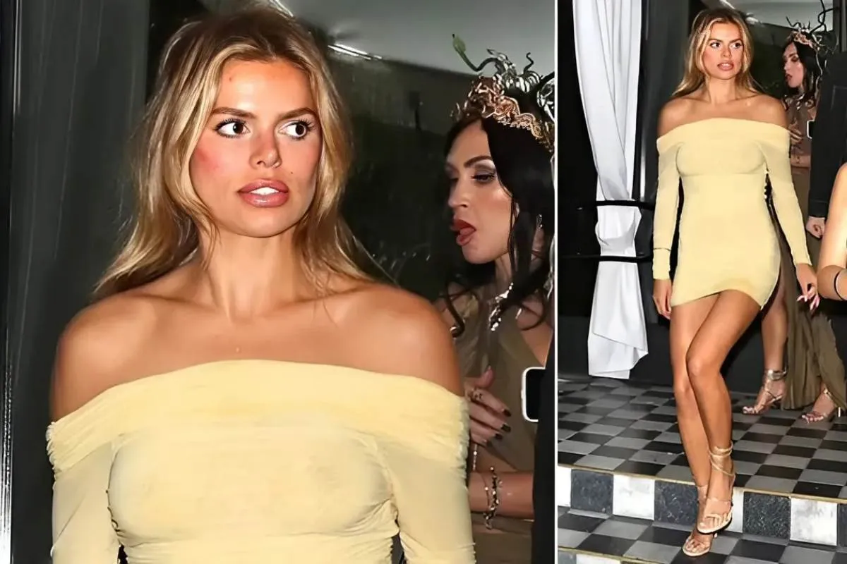 Brooks Nader goes braless in skimpy dress at Halloween party after DWTS 'showmance' with Gleb Savchenko fizzled tram