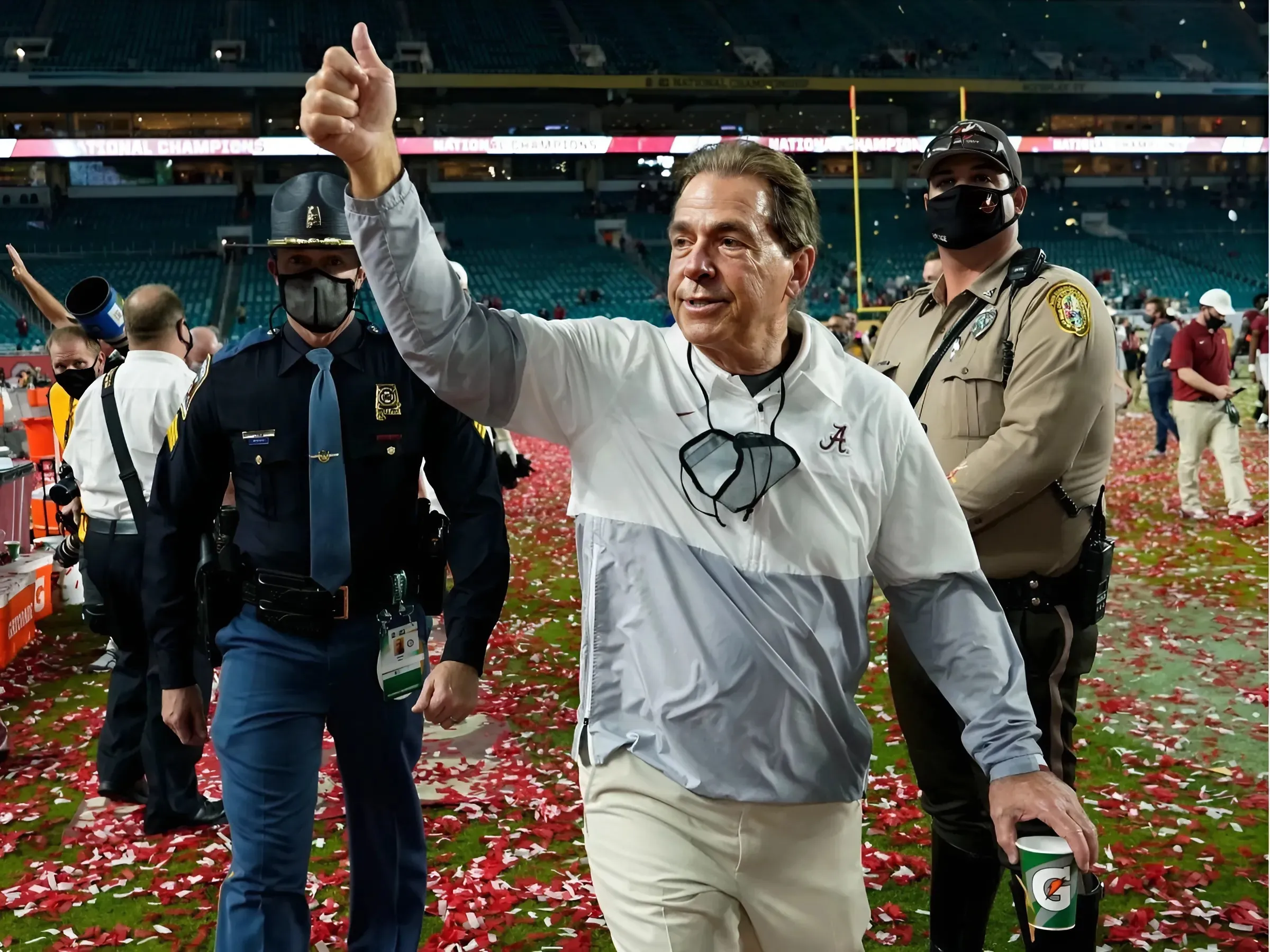 Penn State gives Nick Saban birthday gift, former Alabama coach leads cheer