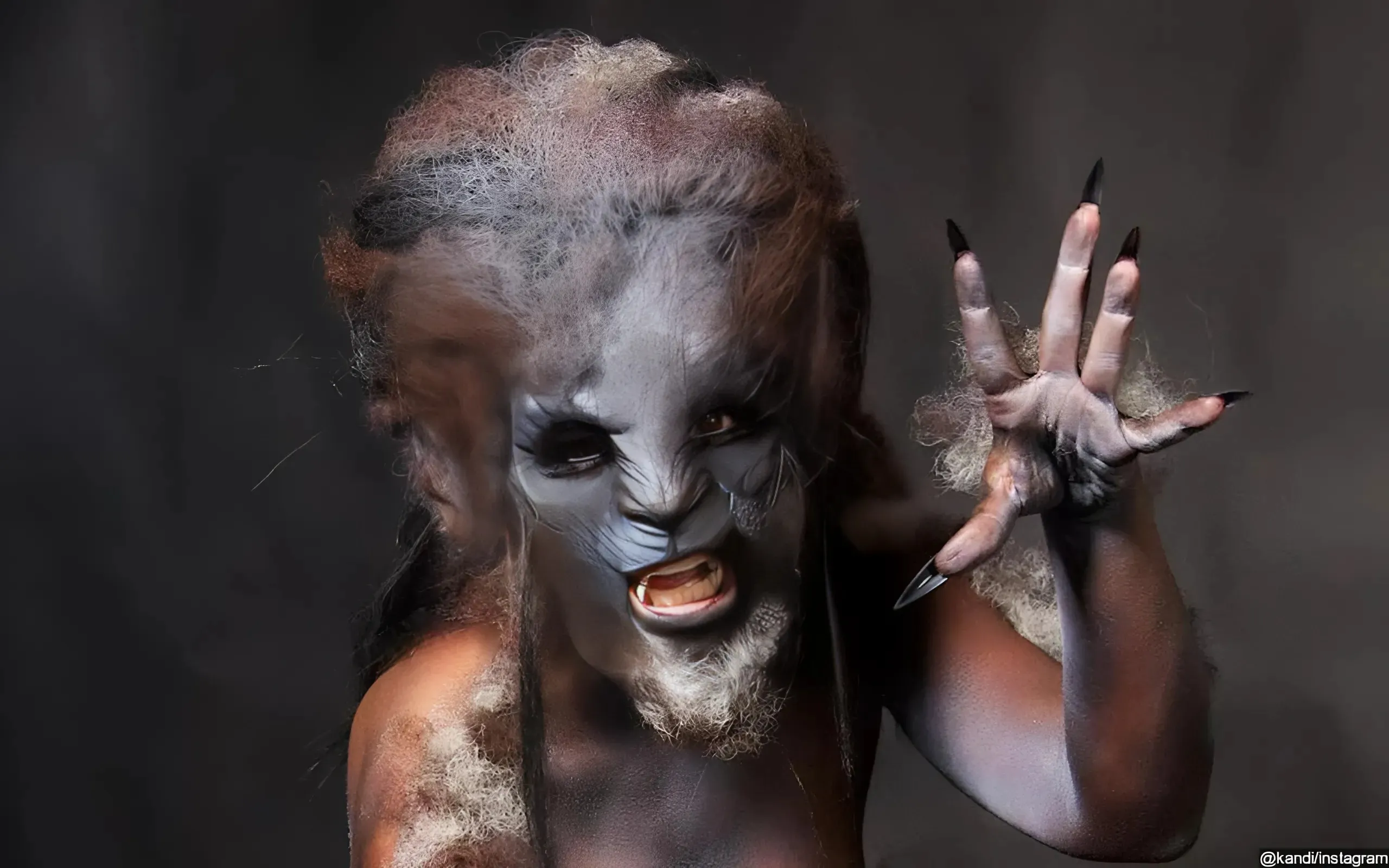 In an Instagram post, the 'RHOA' alum can be seen fully embracing her Halloween character as she makes some crawling and roaring poses in front of the cameras.