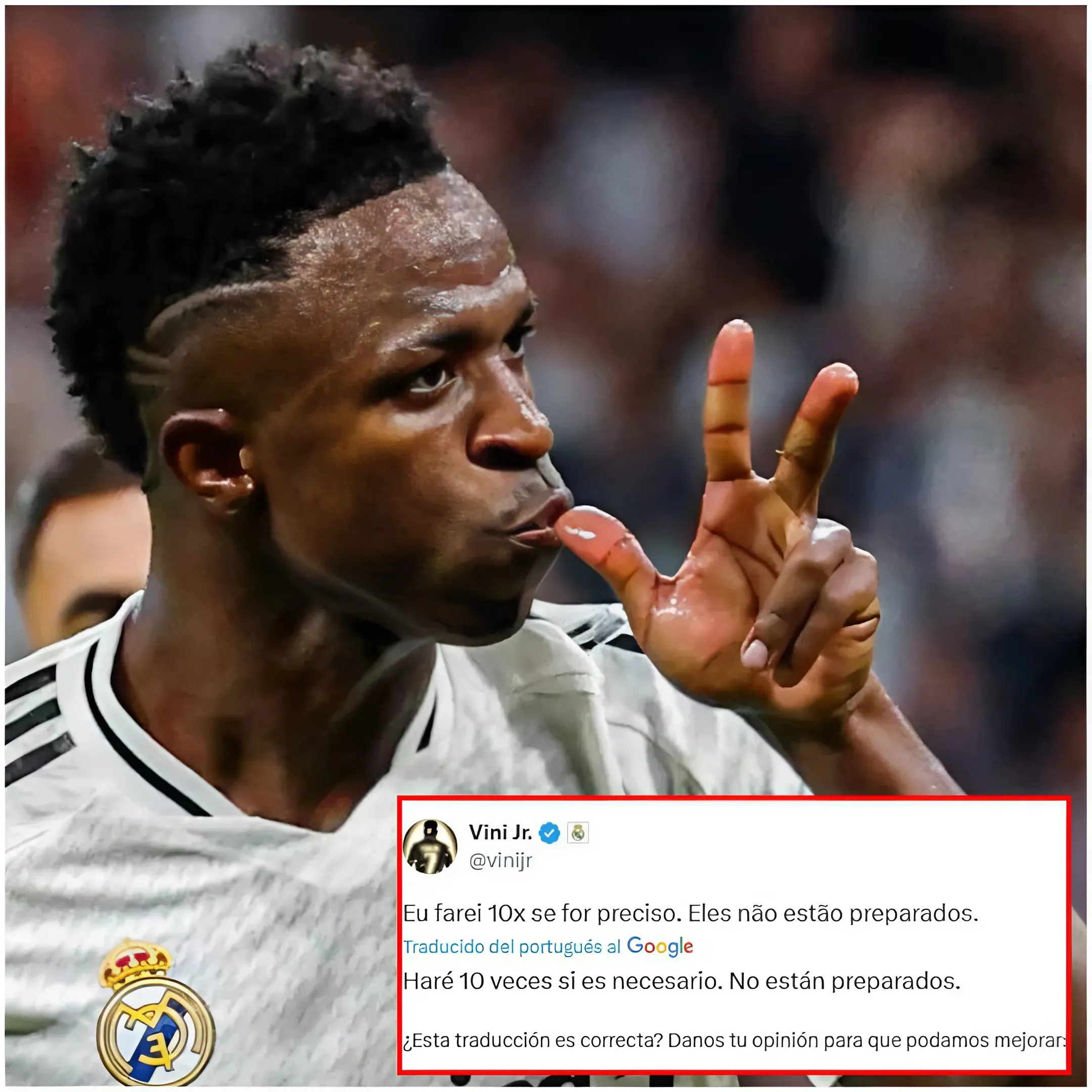 AHORA: El fuerte y desafiante mensaje de Vinicius tras entregarle el Balón de Oro a Rodri: “No estaban preparados” - "Qué broma"