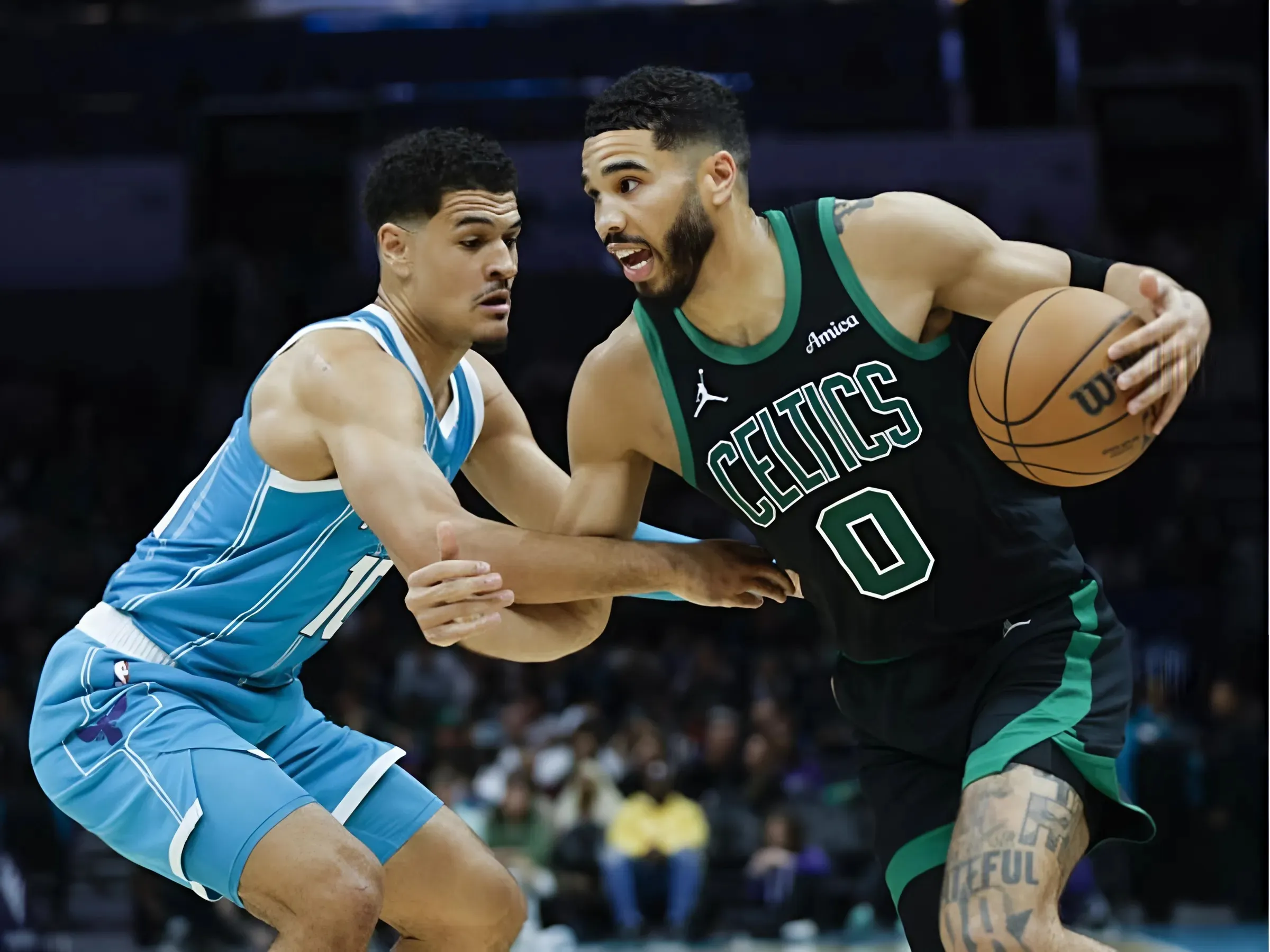 Celtics had a clear advantage over the Hornets in just one department