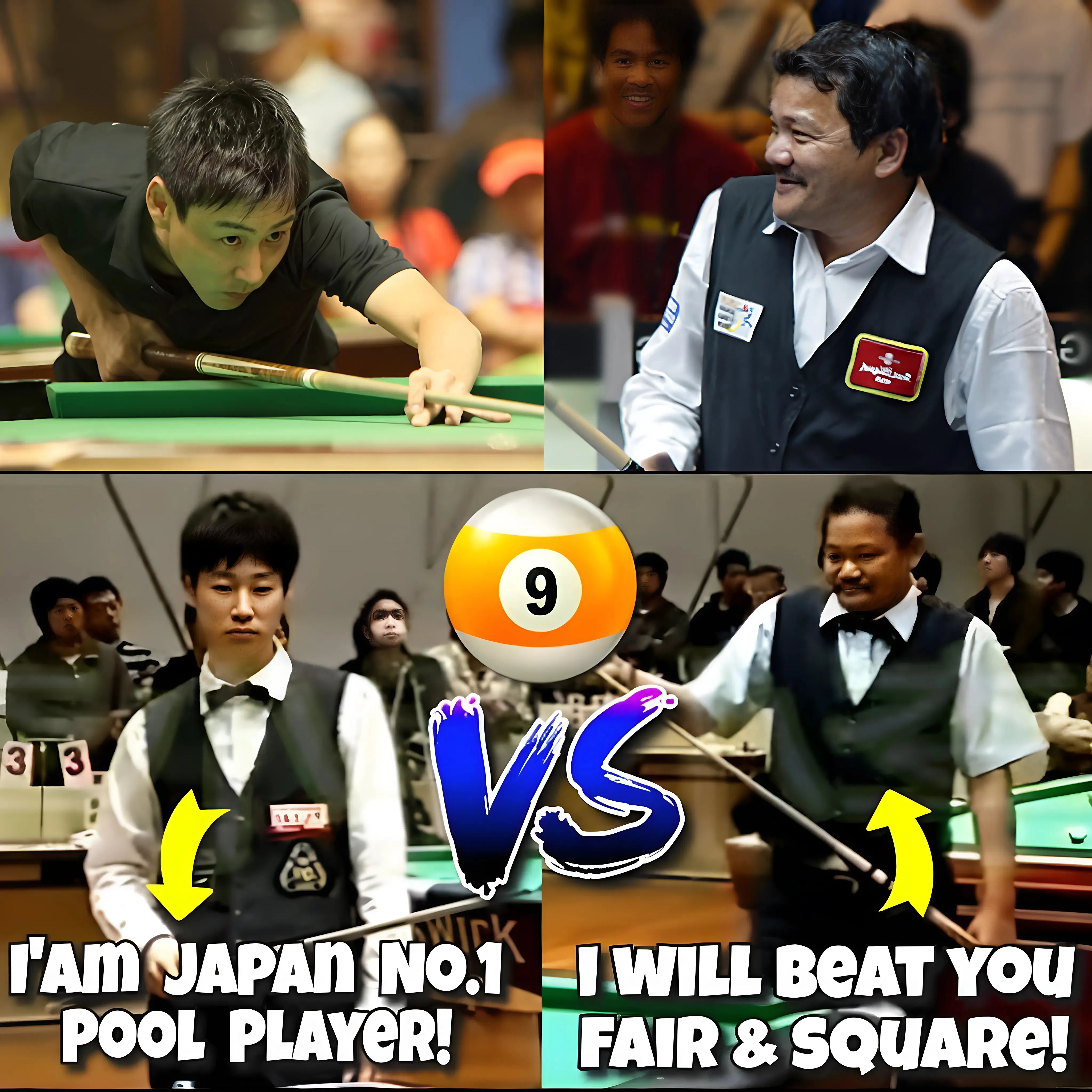 Efren Reyes, also known as "The Magician," showcased his exceptional cueing skills during the 2009 Japan Open 9 Ball Championship as he faced off against Utarou Fukumoto.