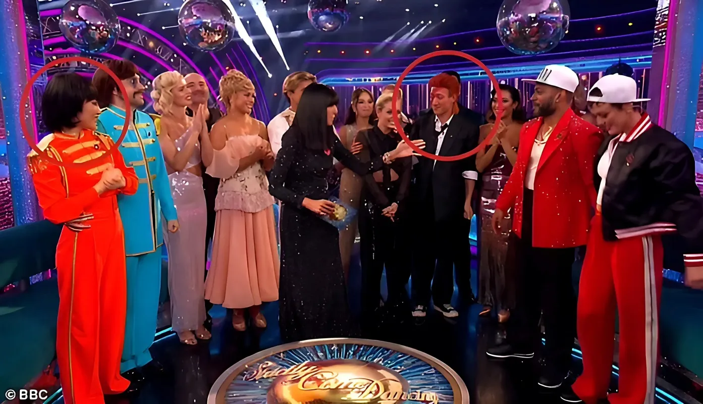 Strictly professionals Nancy Xu and Carlos Gu awkwardly keep their distance in the Clauditorium after 'shocking fall out' was revealed liennhi