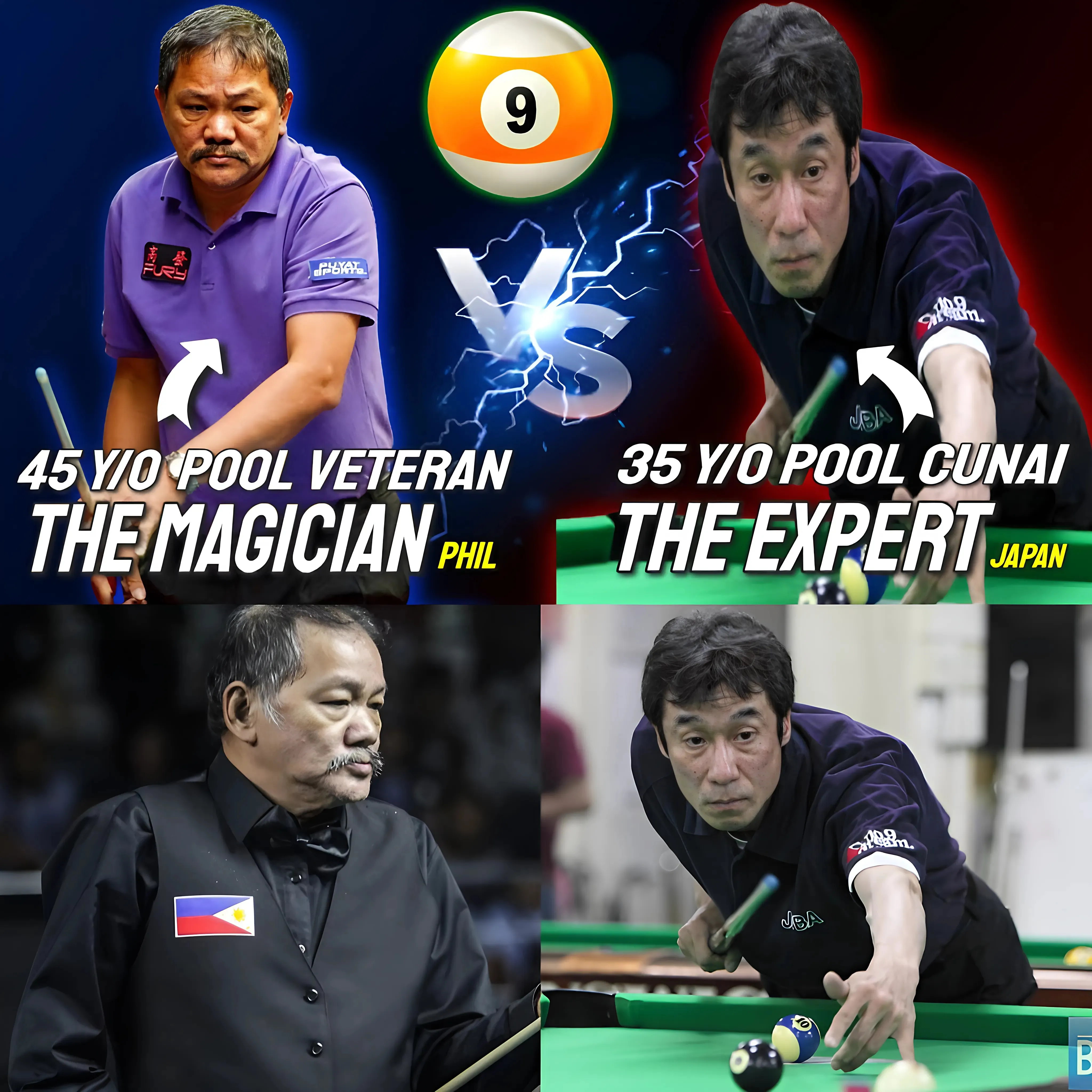 Efren Reyes - The Wizard of Billiards Faces Akikumo Toshikawa In The Quarterfinals Of The 1999 World 9-Ball Championship, This Is The Most Eye-Catching Match ....