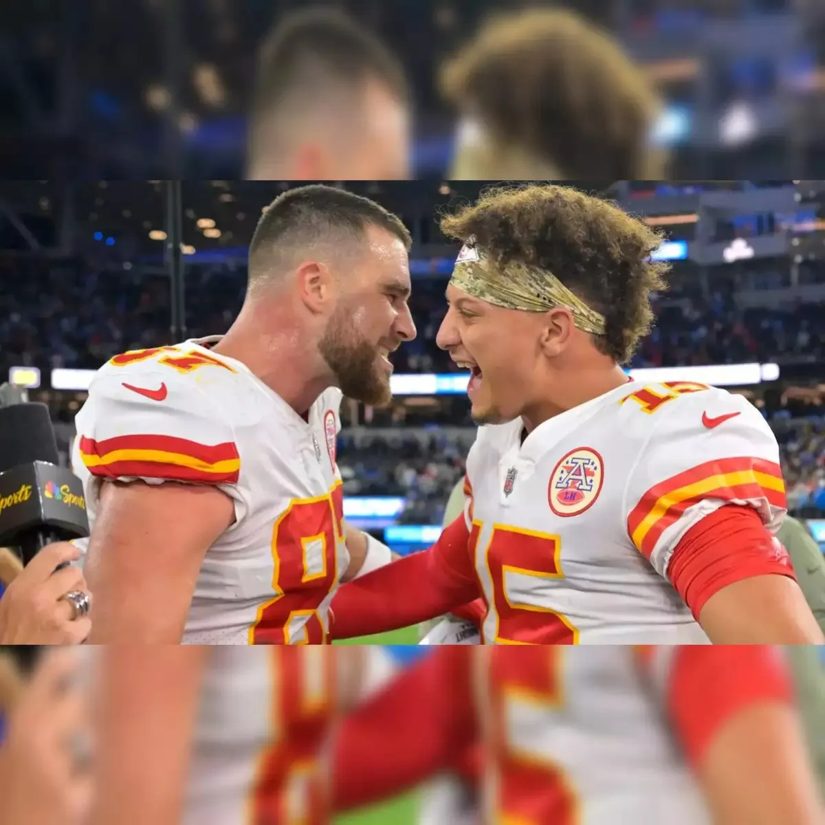 Patrick Mahomes and Travis Kelce got a big win on Sunday and the Chiefs didn't even play