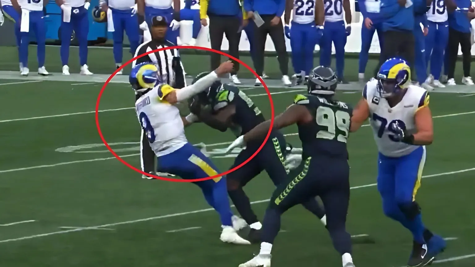 Rams aided by controversial roughing-the-passer call against Seahawks