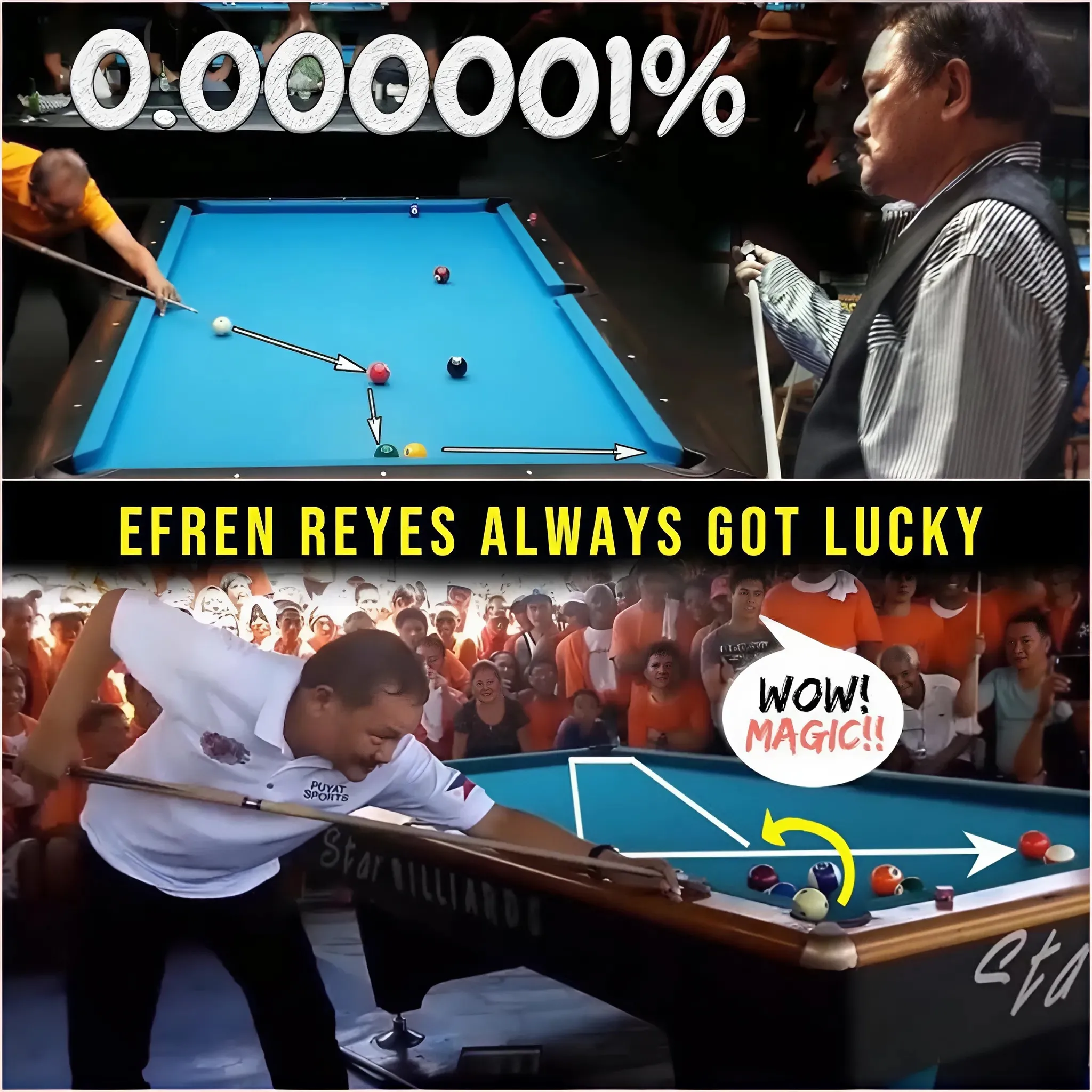 Unbelievable: Efren 'Bata' Reyes Is Always Lucky And Shocks The Pool World With This Weird Thing